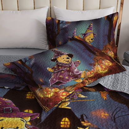 Shineful All Season Quilt 3-Piece Set Halloween Witchy Magic