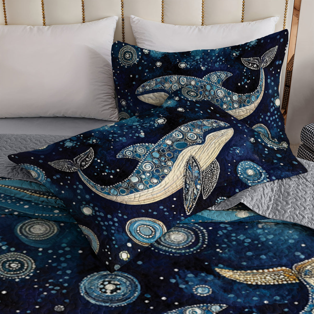 Shineful All Season Quilt 3-teiliges Set Whale Dreams