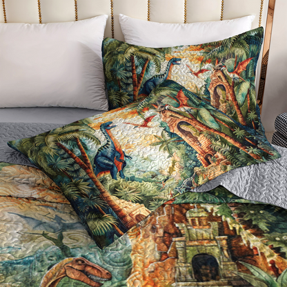 Shineful All Season Quilt 3-Piece Set Fantastic Jurassic Park