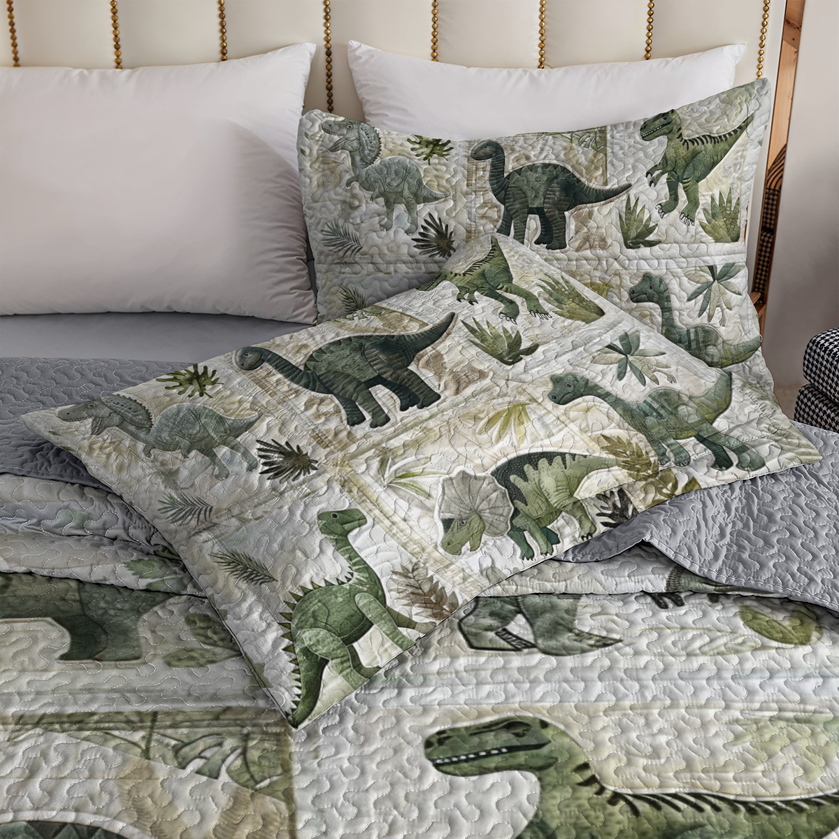 Shineful All Season Quilt 3-Piece Set Dino Explorer