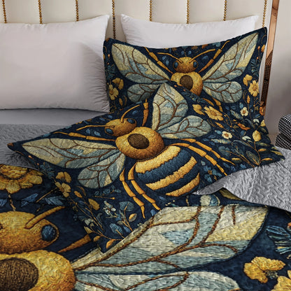 Shineful All Season Quilt 3-Piece Set - Midnight Bee Garden