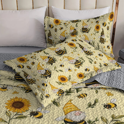 Shineful All Season Quilt 3-Piece Set - Honey Gnome Delight