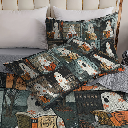 Shineful All Season Quilt 3-Piece Set Floral Bookish Boo