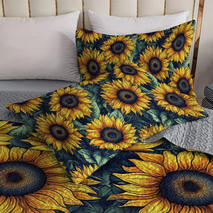 Shineful All Season Quilt 3-Piece Set - Sunflower Dreams