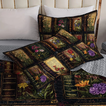 Shineful All Season Quilt 3-Piece Set - Floral Book