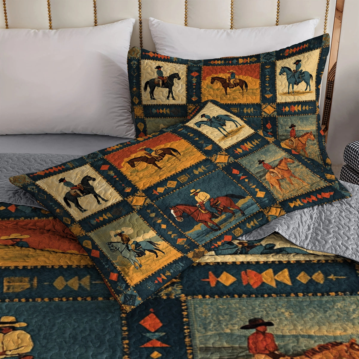 Shineful All Season Quilt 3-teiliges Set - Cowboy Dream 