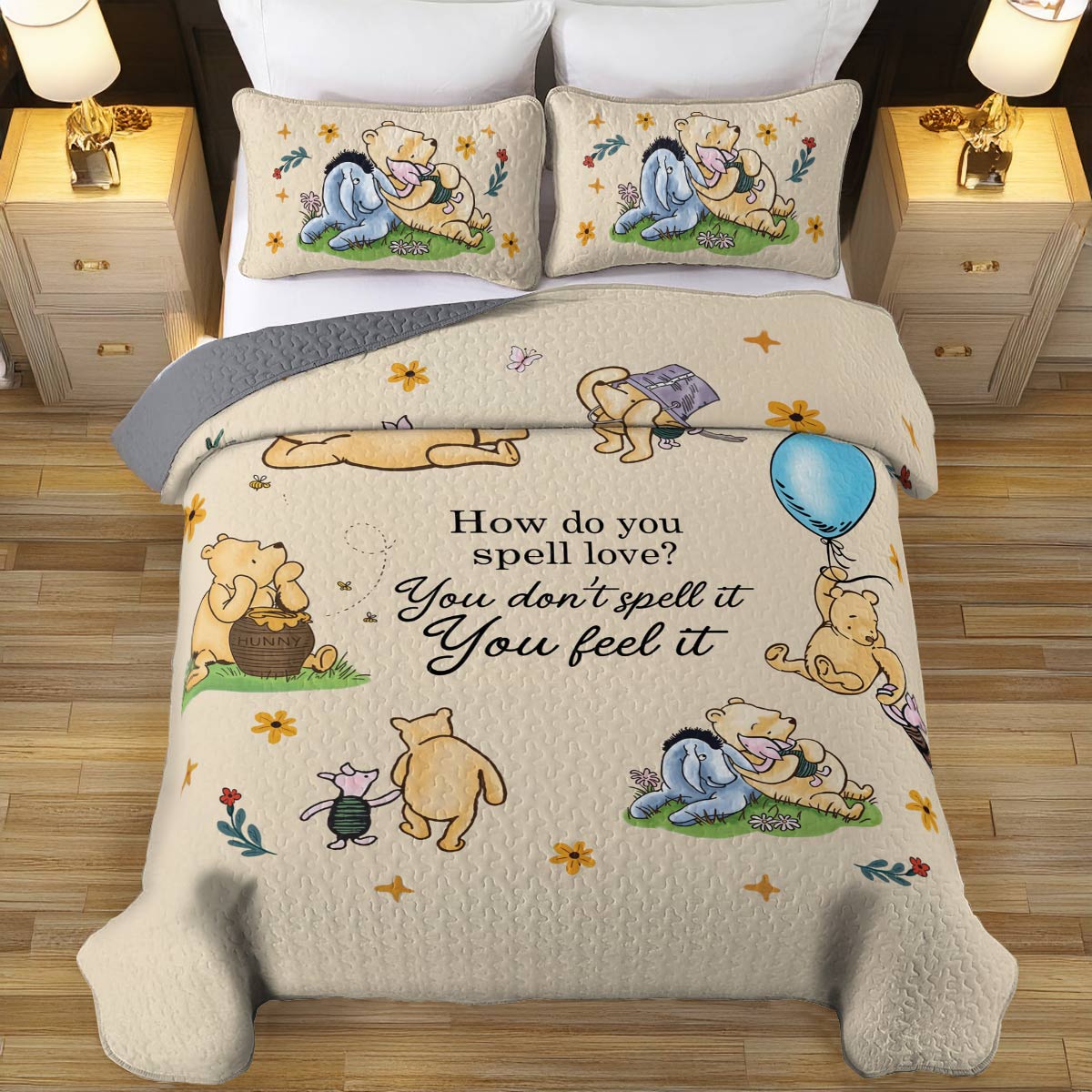 Shineful All Season Quilt 3-Piece Set - Pooh The Love