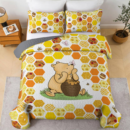 Shineful All Season Quilt 3-Piece Set Honey Pooh