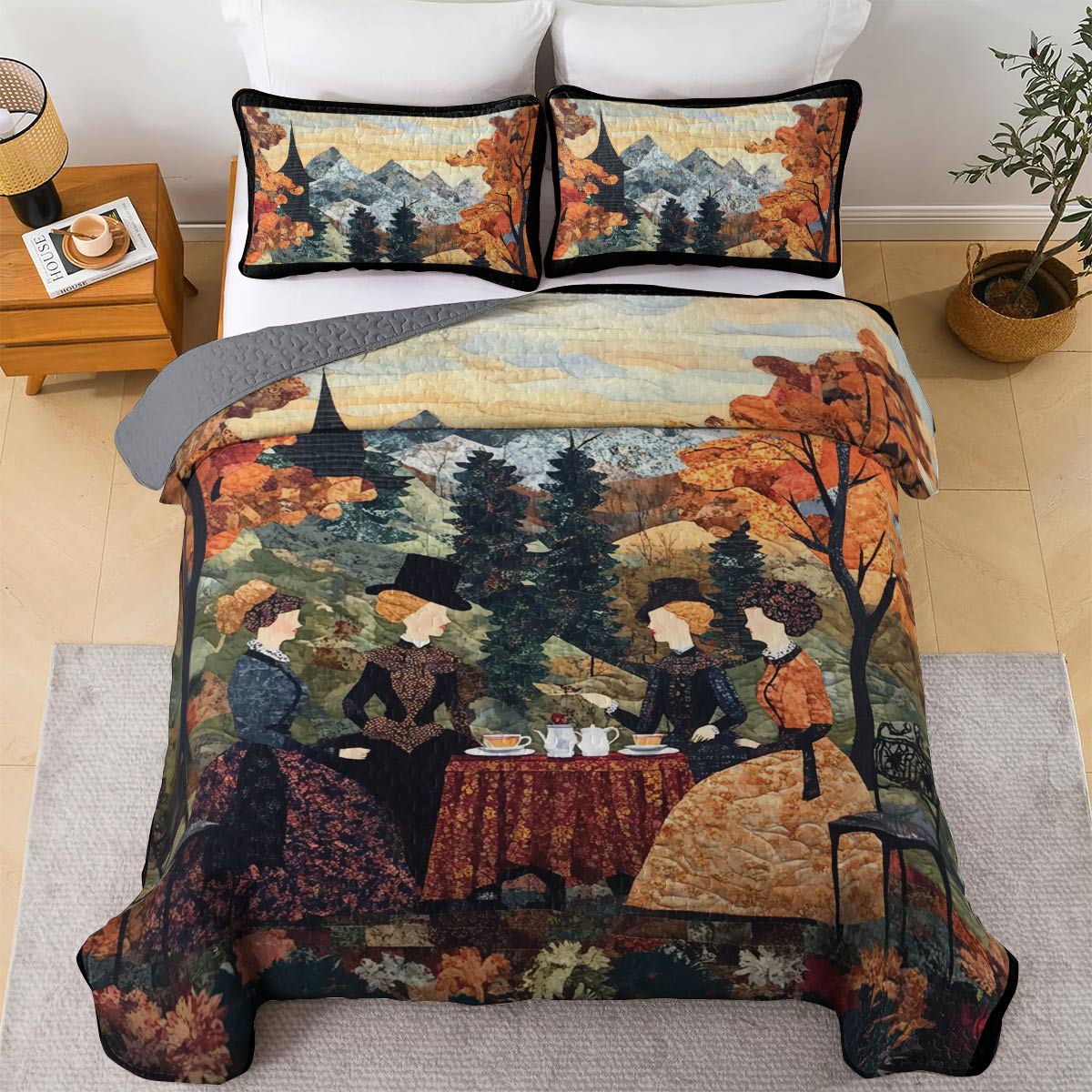 Shineful All Season Quilt 3-Piece Set Little Women