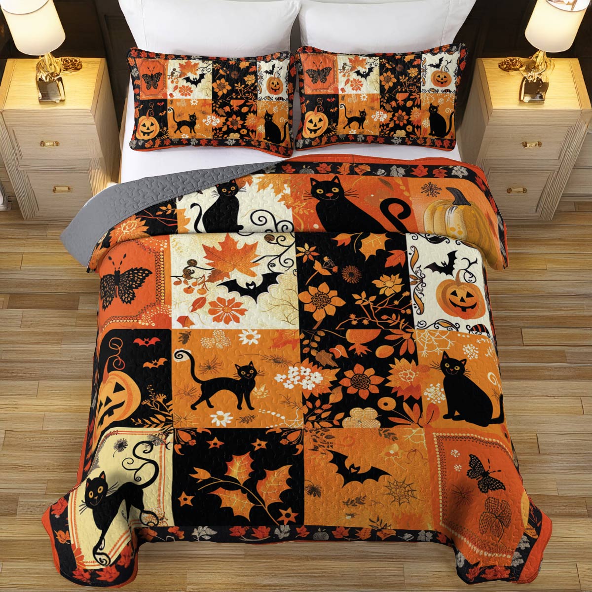 Shineful All Season Quilt 3-teiliges Set Spooky Patches