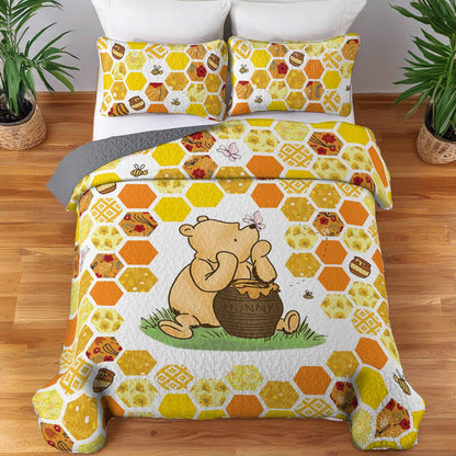 Shineful All Season Quilt 3-teiliges Set Honey Pooh 