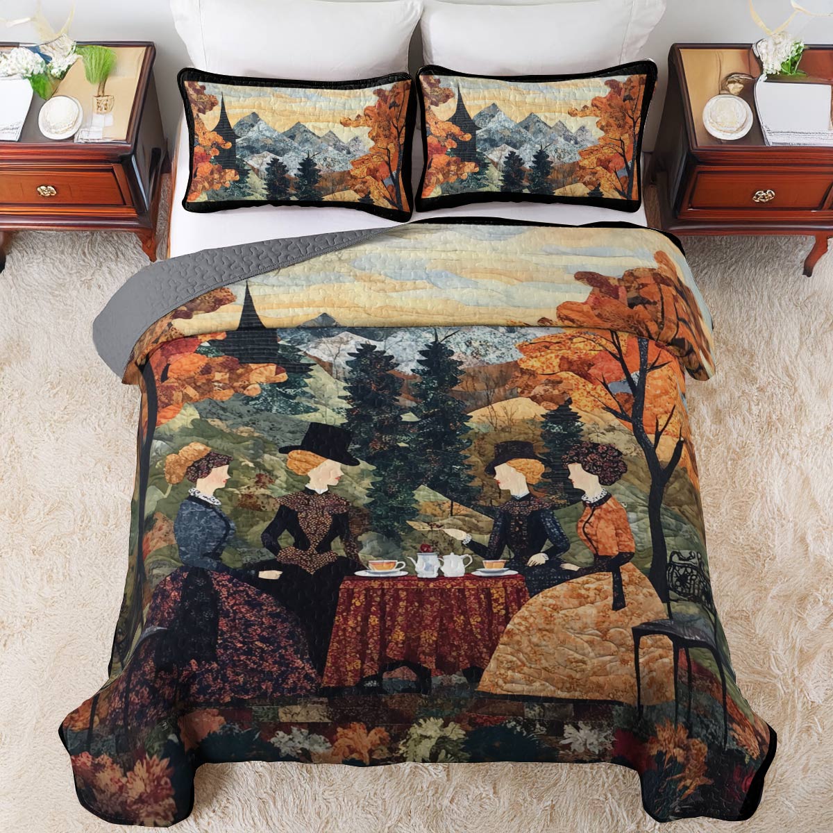 Shineful All Season Quilt 3-Piece Set Little Women