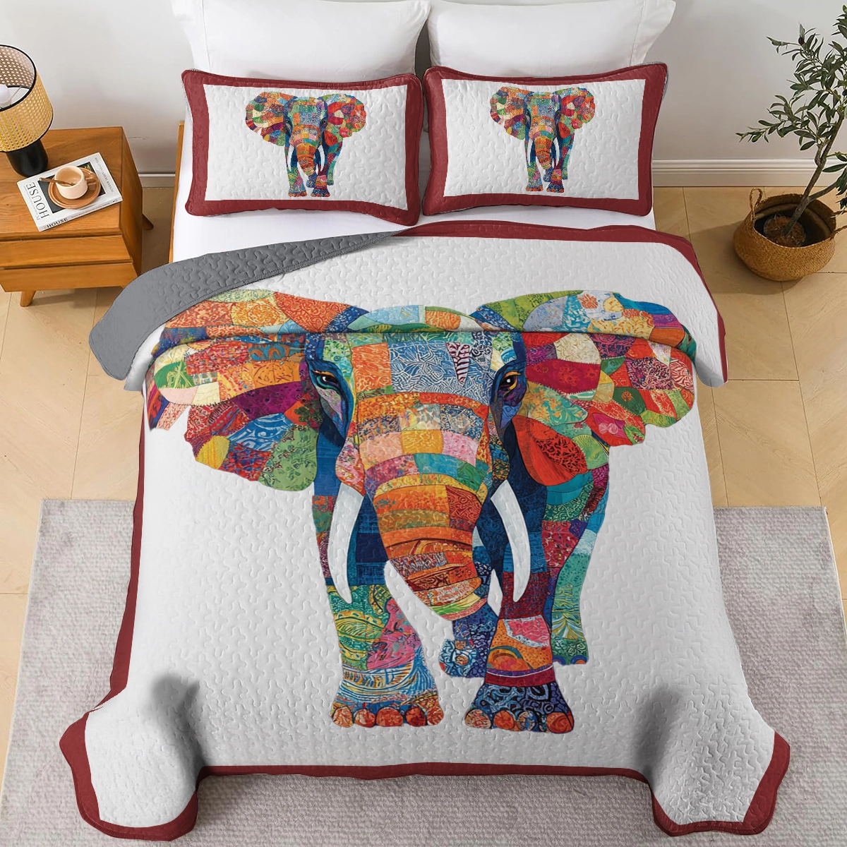 Shineful All Season Quilt 3-Piece Set - Elephant Dreams