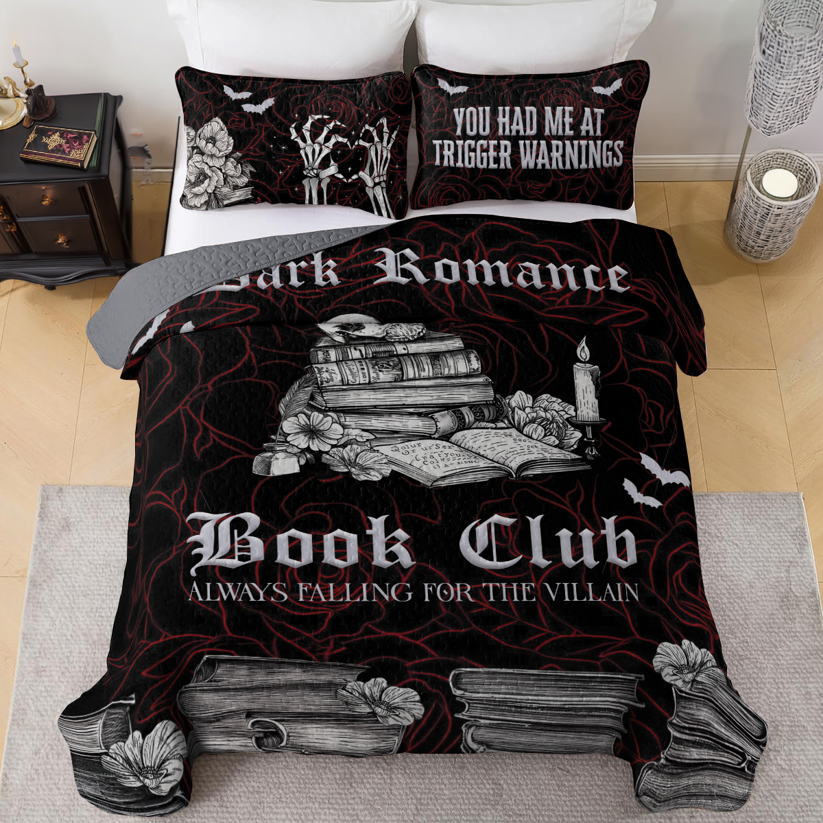 Shineful All Season Quilt 3-teiliges Set Dark Romance Book Club