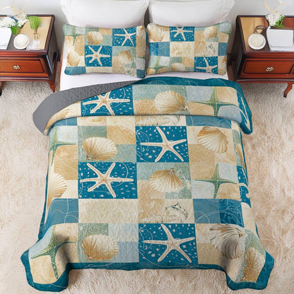 Shineful All Season Quilt 3-Piece Set Dream of the Ocean