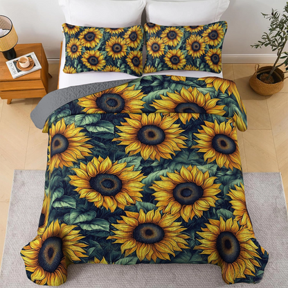 Shineful All Season Quilt 3-Piece Set - Sunflower Dreams