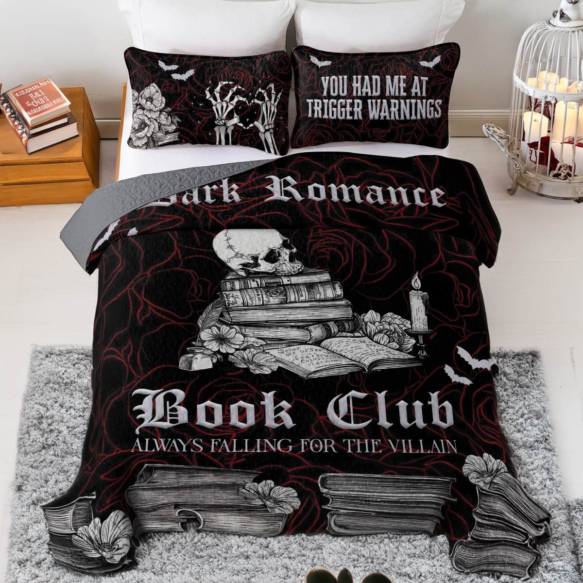 Shineful All Season Quilt 3-teiliges Set Dark Romance Book Club