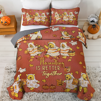 Shineful All Season Quilt 3-Piece Set Haunting Is Better Together