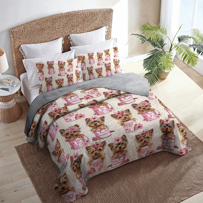 Shineful All Season Quilt 3-Piece Set - Yorkie Delight