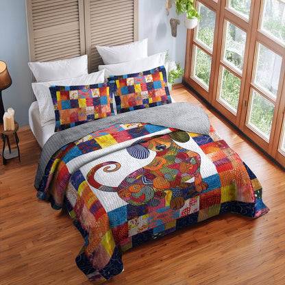 Shineful All Season Quilt 3-Piece Set Dachshund Quilt