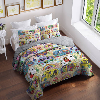 Shineful All Season Quilt 3-teiliges Set Camping Van Bunt