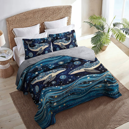 Shineful All Season Quilt 3-Piece Set Whale Dreams