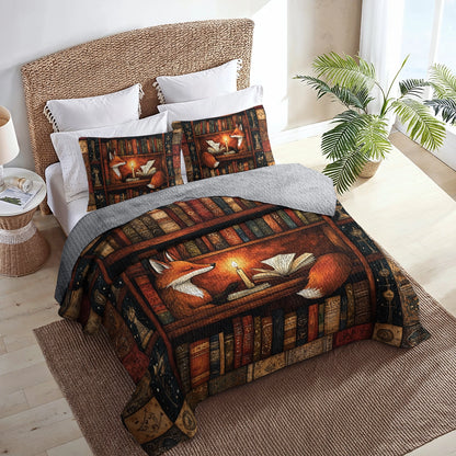 Shineful All Season Quilt 3-Piece Set Mystic Fox Reading