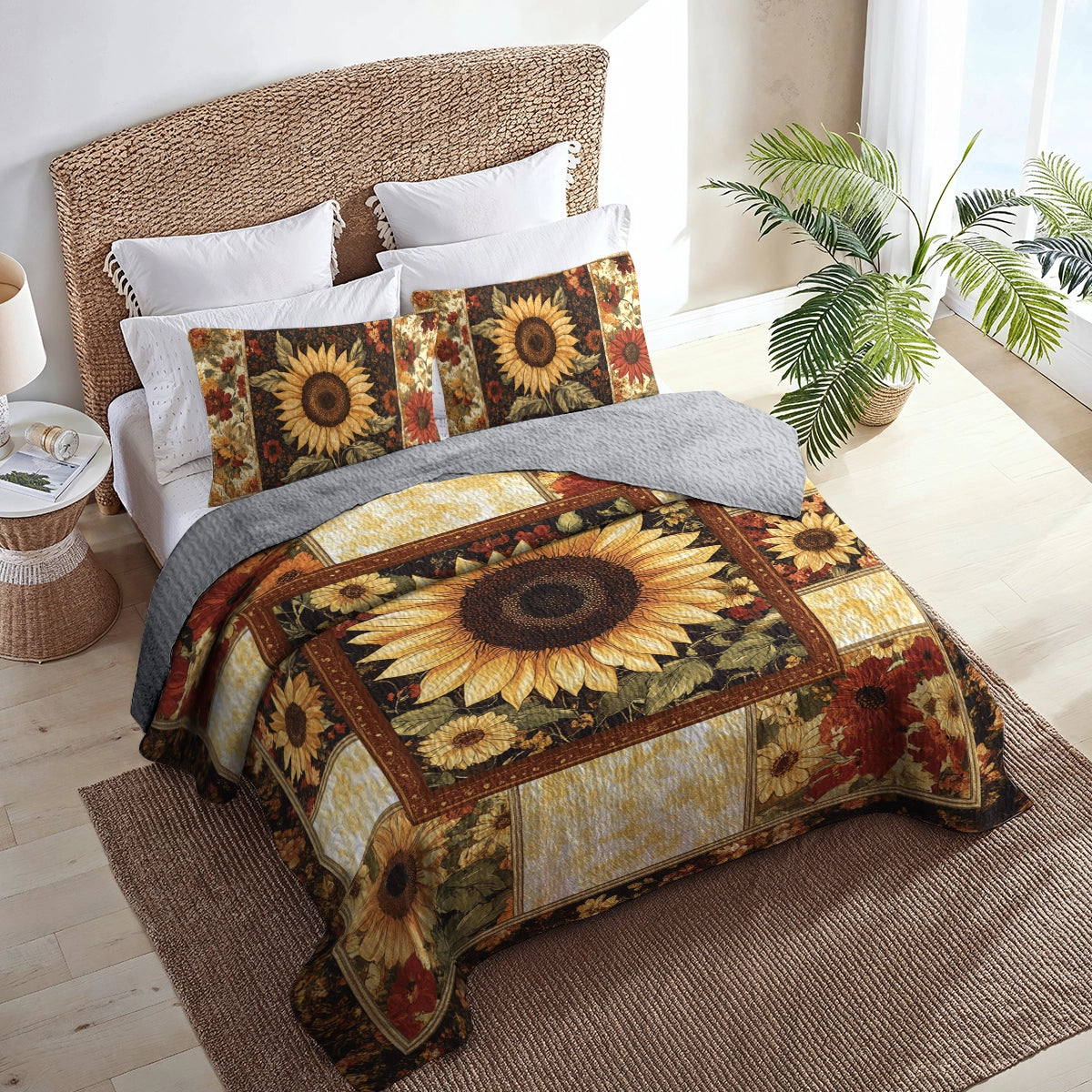 Shineful All Season Quilt 3-Piece Set - Sunflower Harvest