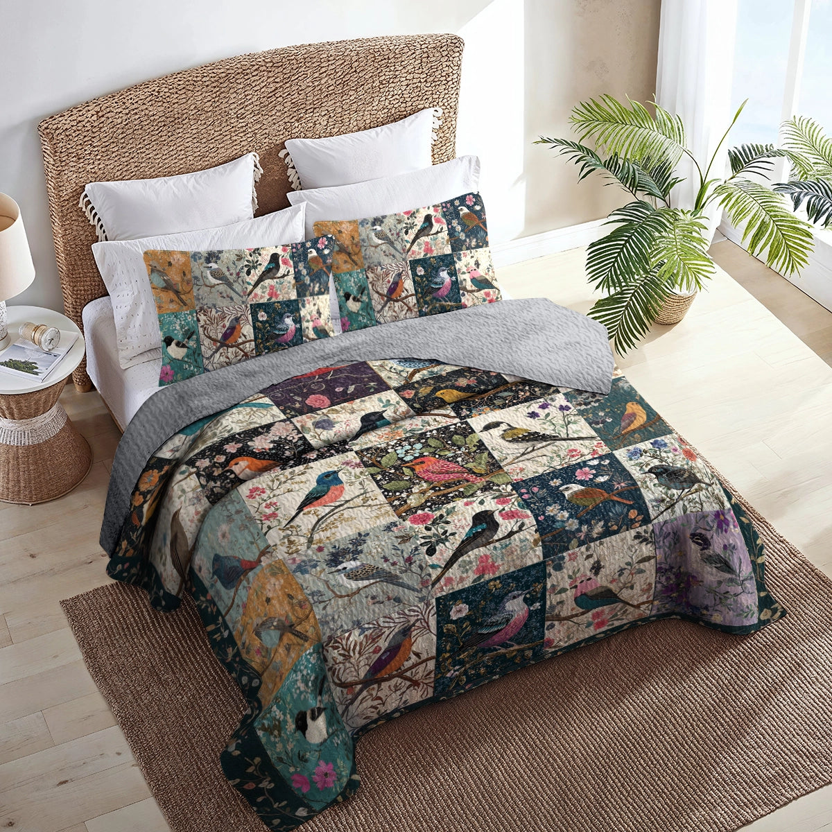 Shineful All Season Quilt 3-Piece Set - Birdsong Bliss