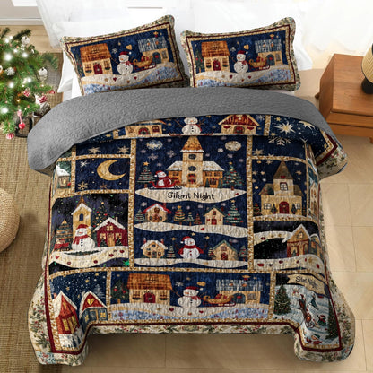 Shineful All Season Quilt 3-Piece Set Christmas Eve Comfort