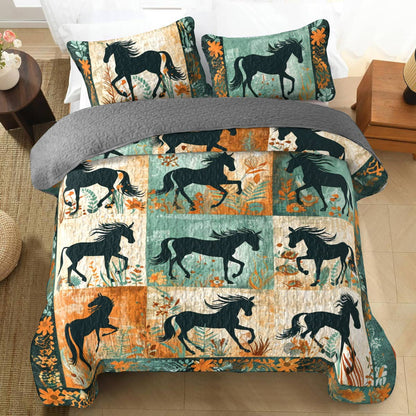 Shineful All Season Quilt 3-Piece Set Wild Stallion