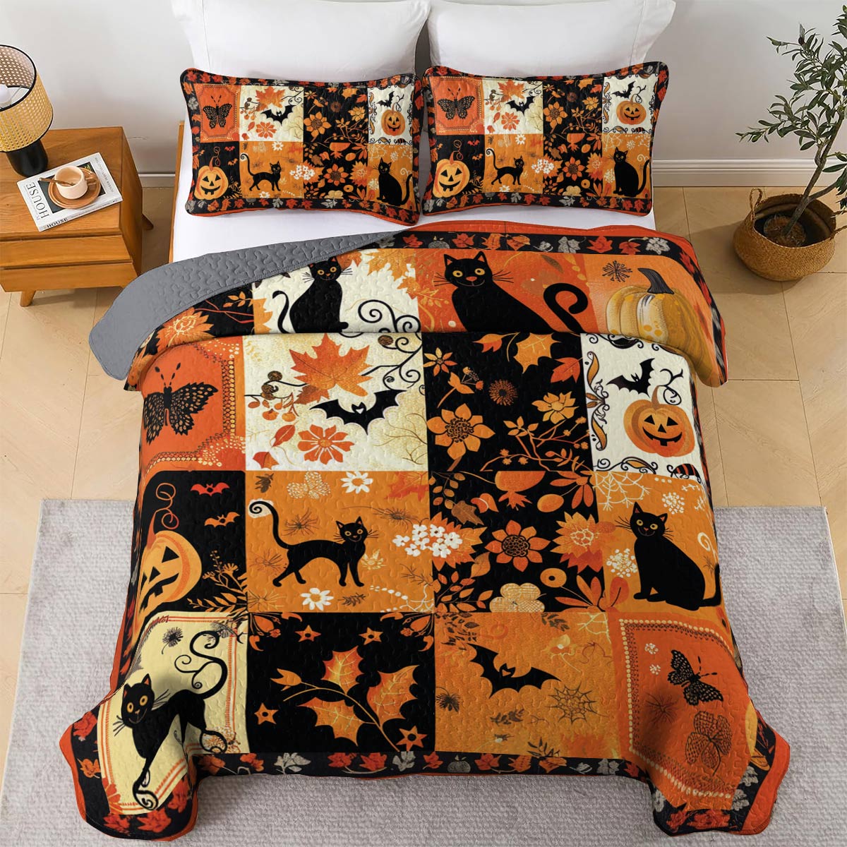 Shineful All Season Quilt 3-teiliges Set Spooky Patches