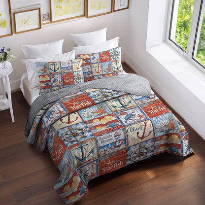 Shineful All Season Quilt 3-teiliges Set Nautischer Charme