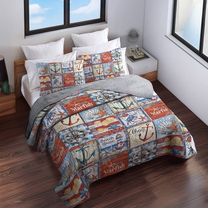 Shineful All Season Quilt 3-teiliges Set Nautischer Charme