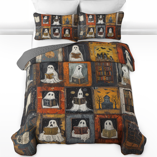 Shineful All Season Quilt 3-Piece Set Bookish Boo Crew