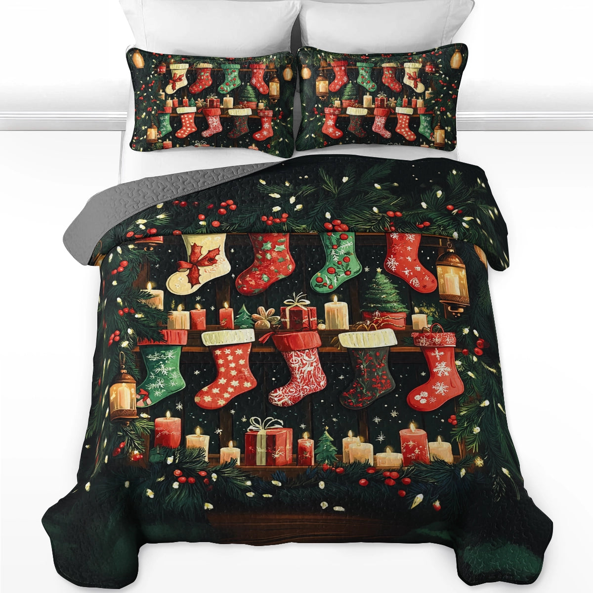 Shineful All Season Quilt 3-Piece Set - Christmas Eve Dreamscape