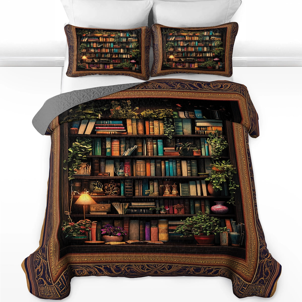 Shineful All Season Quilt 3-Piece Set - Book Nook