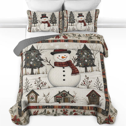 Shineful All Season Quilt 3-Piece Set Christmas Winter Wonderland Snuggle