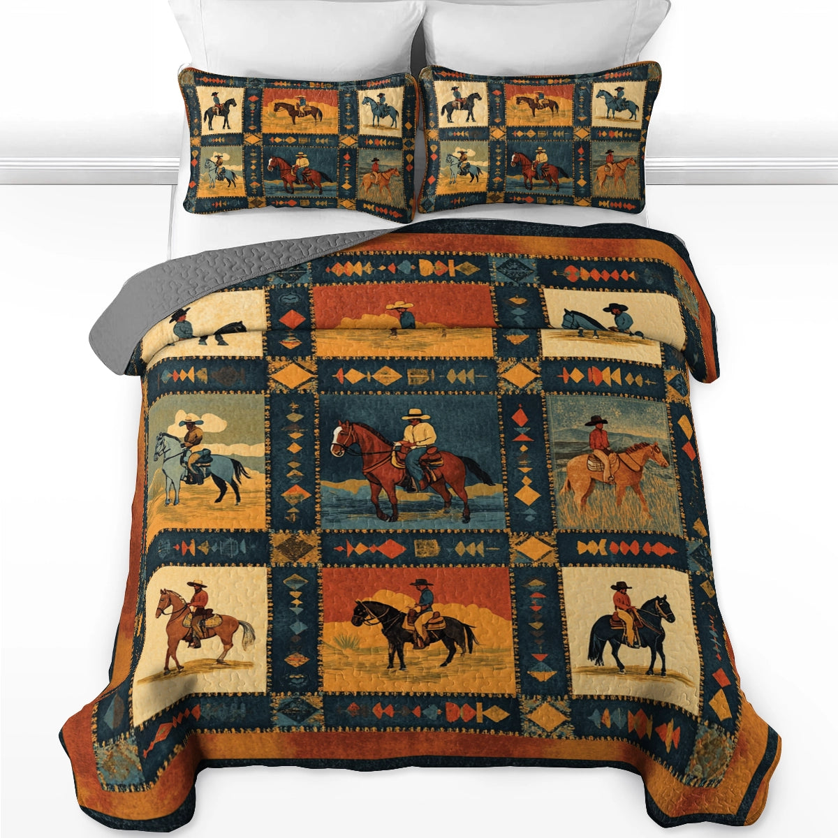 Shineful All Season Quilt 3-teiliges Set - Cowboy Dream 