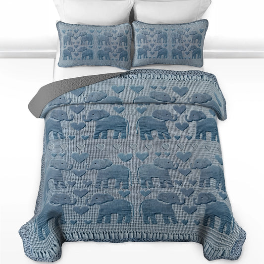 Shineful All Season Quilt 3-Piece Set - Elephant Love Crochet