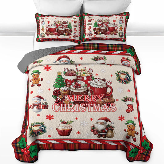 Shineful All Season Quilt 3-Piece Set - Festive Winter Wonderland