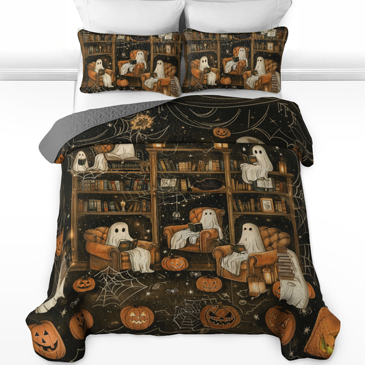 Shineful All Season Quilt 3-teiliges Set Halloween Buchclub