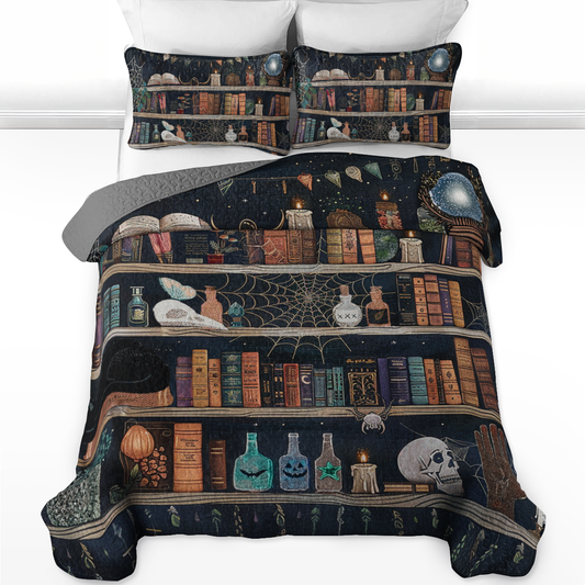 Shineful All Season Quilt 3-Piece Set The Witch Library