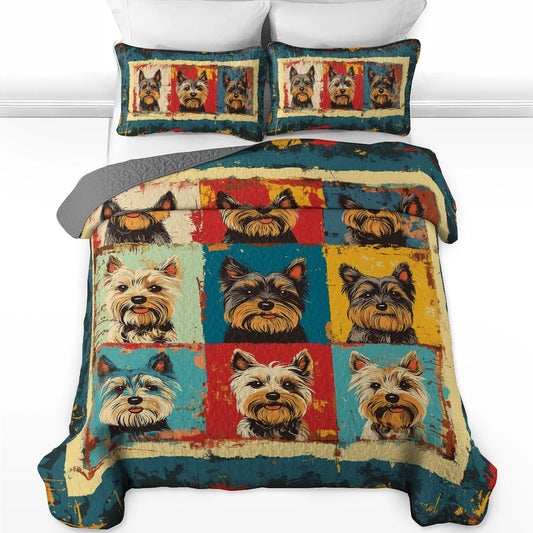 Shineful All Season Quilt 3-Piece Set - Yorkie Dreams