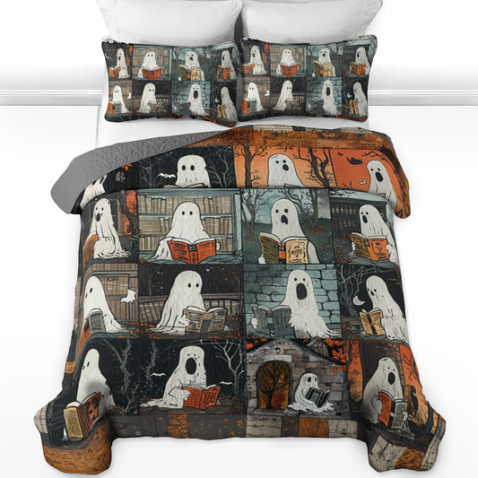 Shineful All Season Quilt 3-Piece Set Ghostly Book Club