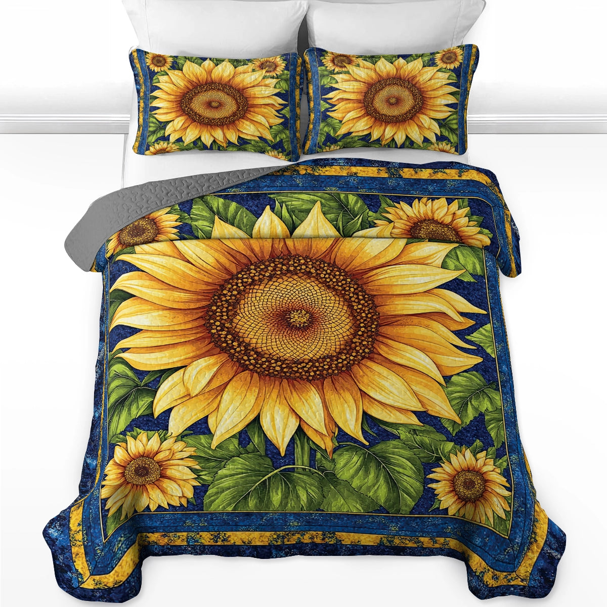 Shineful All Season Quilt 3-teiliges Set - Strahlende Sonnenblume