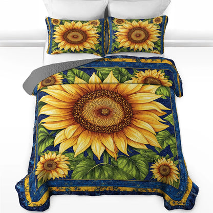 Shineful All Season Quilt 3-Piece Set - Radiant Sunflower