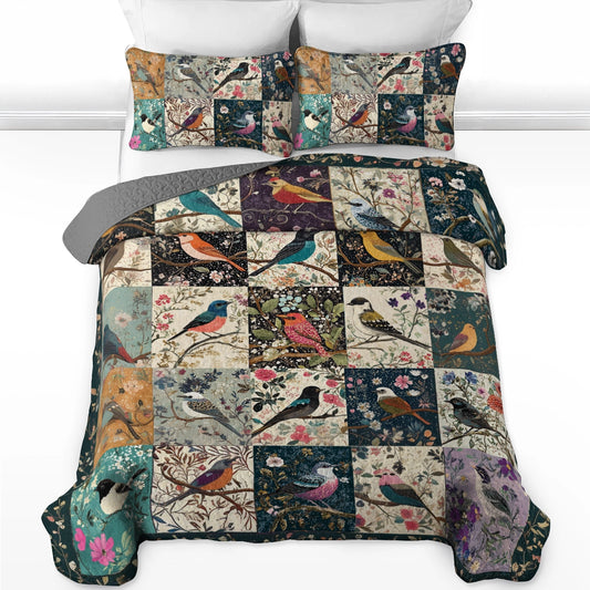 Shineful All Season Quilt 3-Piece Set - Birdsong Bliss