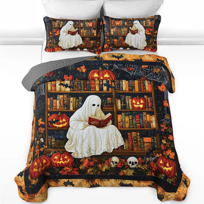 Shineful All Season Quilt 3-Piece Set Spooky Storytime Reading