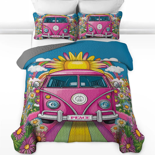 Shineful All Season Quilt 3-Piece Set - Hippie Roadtrip